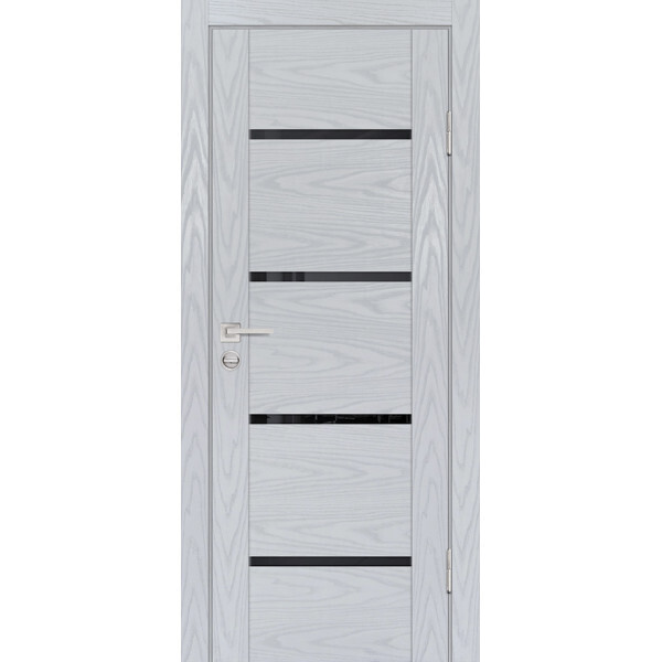 Межкомнатная дверь Graf PSM-7 черный лакобель Дуб скай серый (2000 х 800)