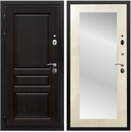 Дверь входная Graf Премиум-Н МДФ 16 мм ФЛ-243 Венге / МДФ 10 мм ФЛЗ пастораль Сандал белый