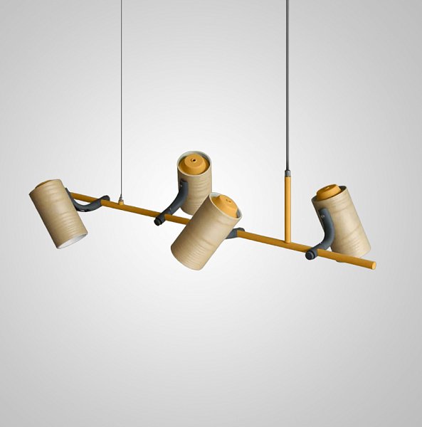Подвесной реечный светильник BARREL A Yellow by ImperiumLoft