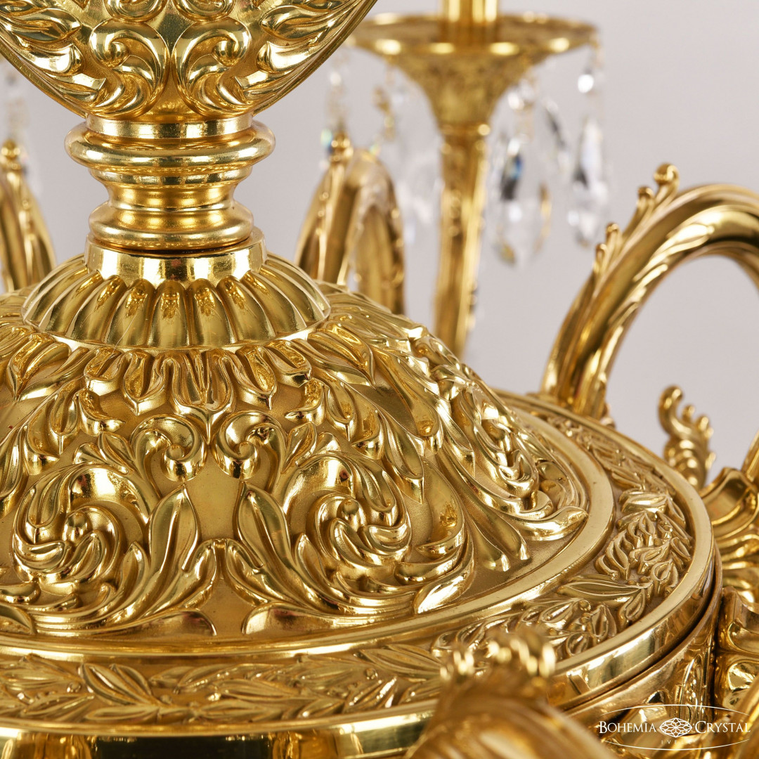 Люстра бронзовая с хрусталём 71401/12/360 A G FE1S