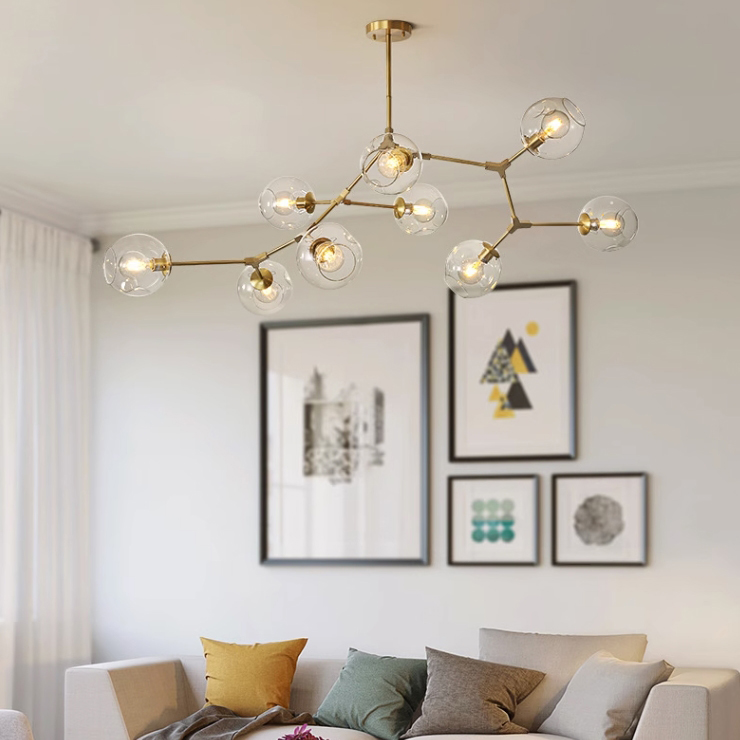 Люстра Адель Branching Bubble Chandelier L11 Brass Tinted By Imperiumloft