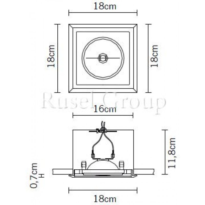 Встраиваемый светильник Fabbian Plano D90 F09 01