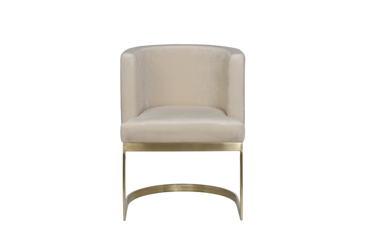 Стул на металлическом каркасе светло-бежевый Garda Decor 76AR-612GOLD-CR