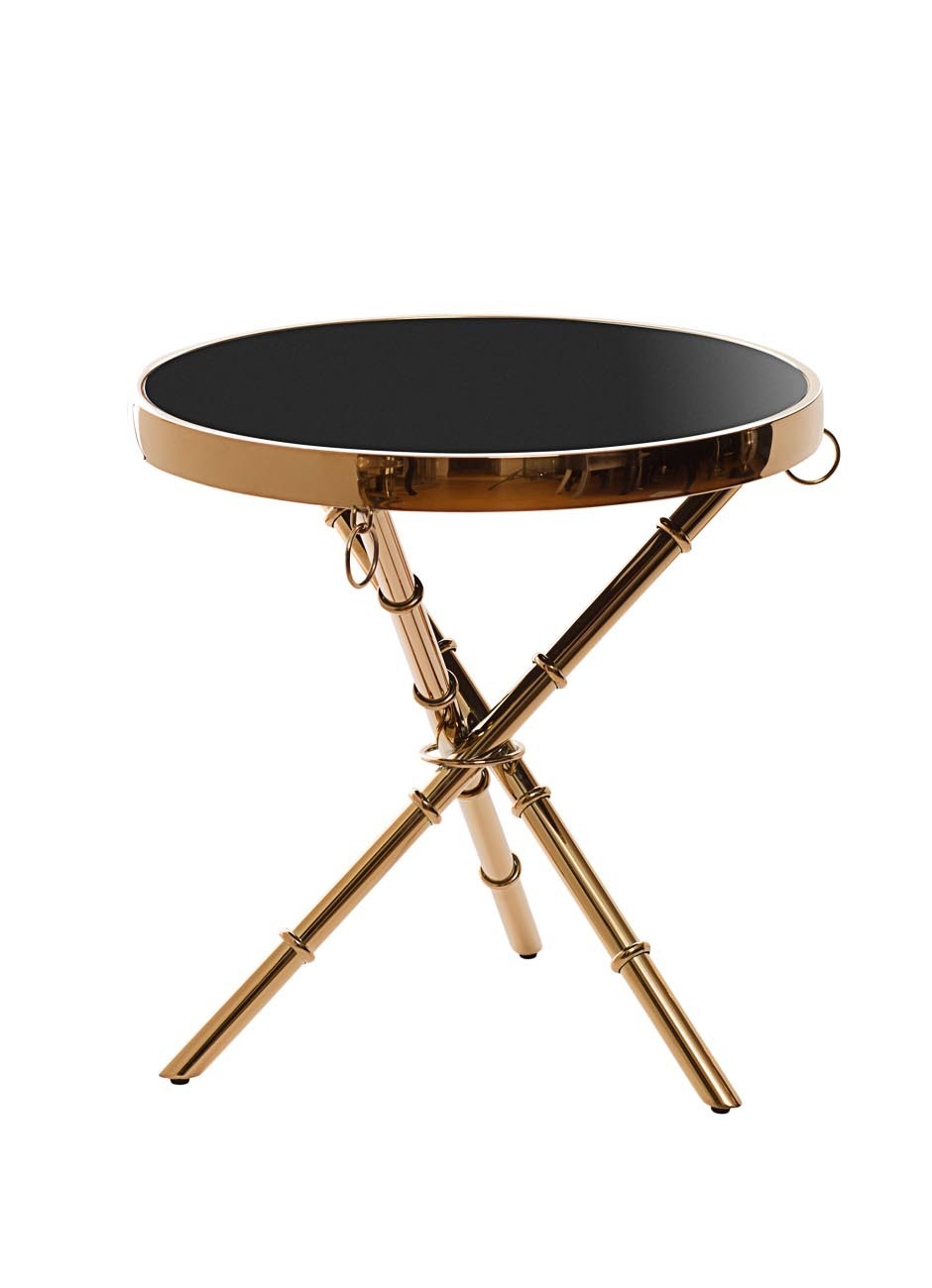 Столик журнальный металлический круглый золотой Garda Decor 13RX6035-GOLD