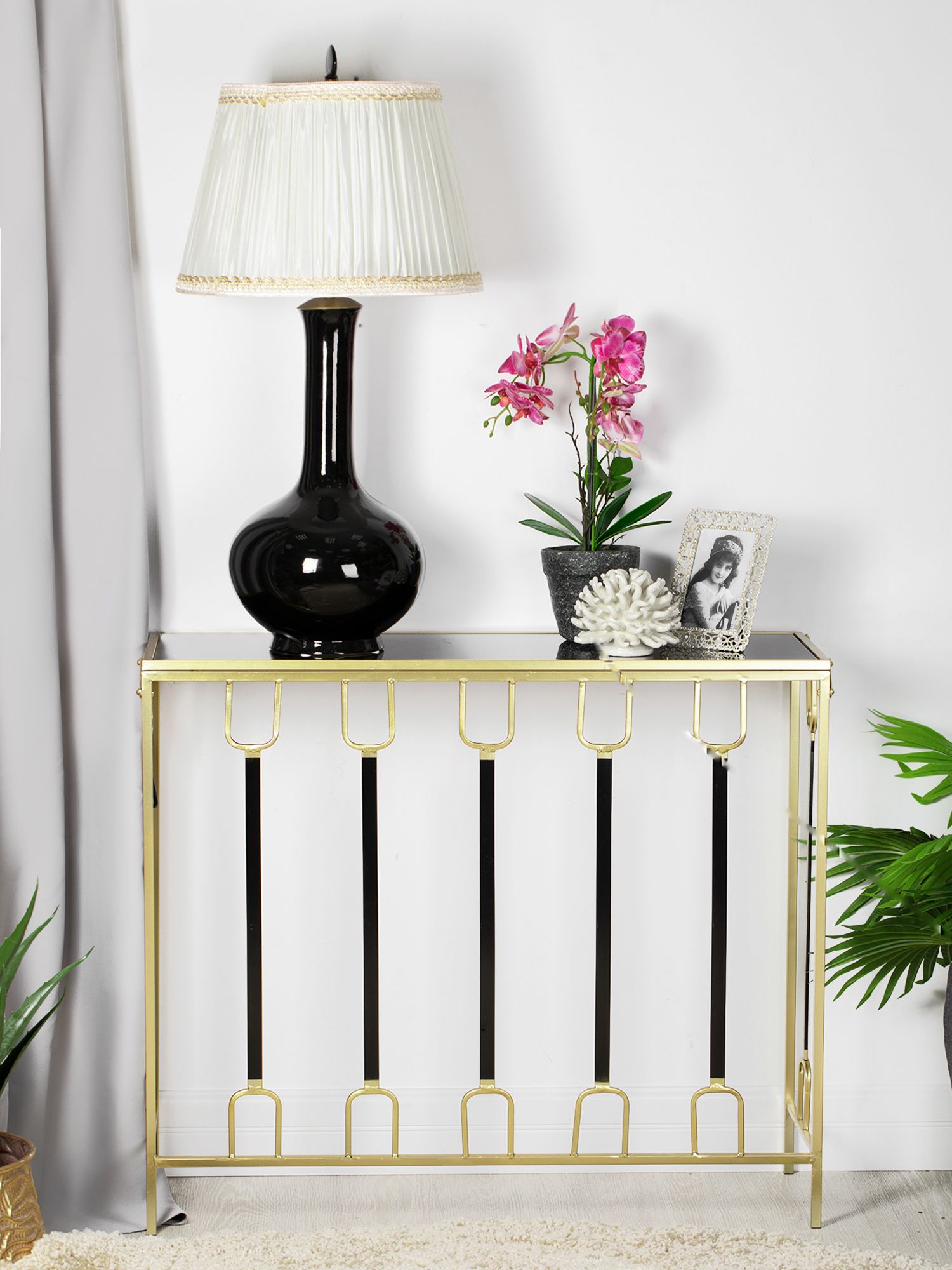 Консоль со стеклянной столешницей Glasar 54-246