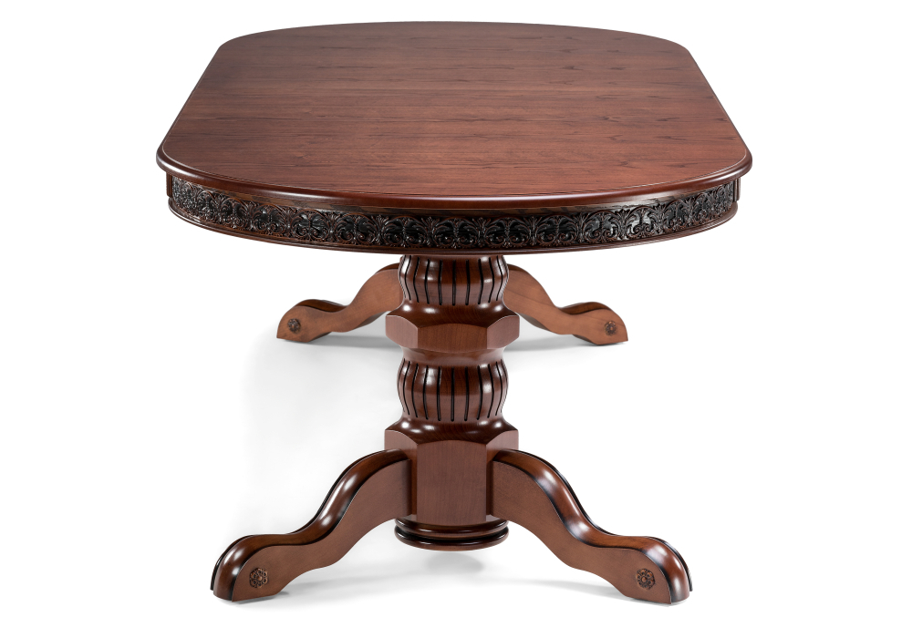 Стол деревянный Woodville Кассиль 260(330)х110х77 орех с коричневой патиной 450829