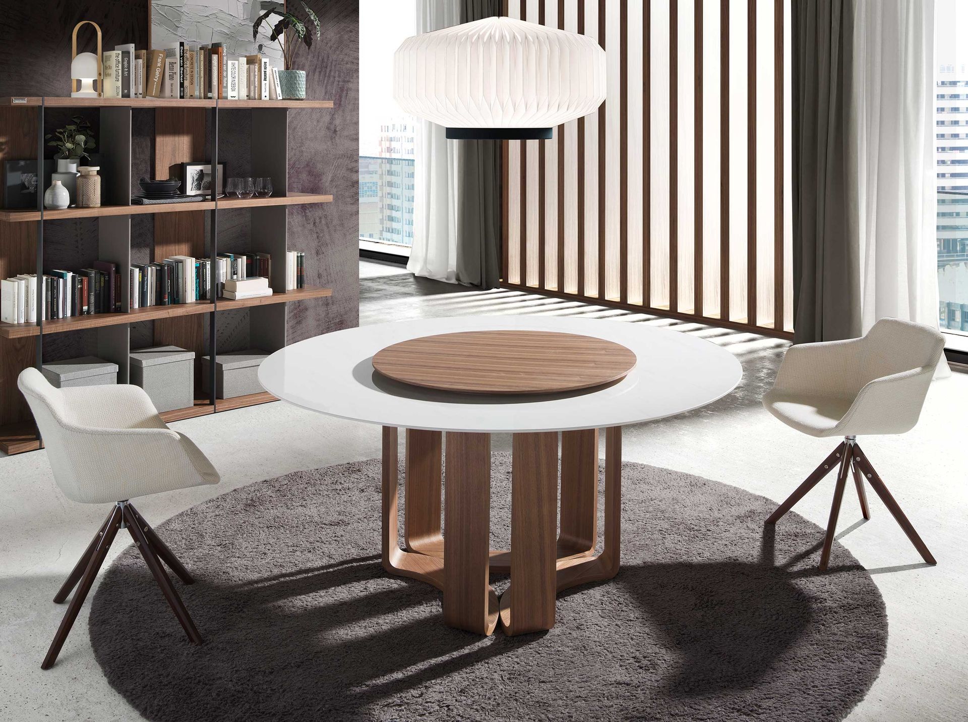 Поворотное офисное кресло DC S084A /4059 орех Angel Cerda