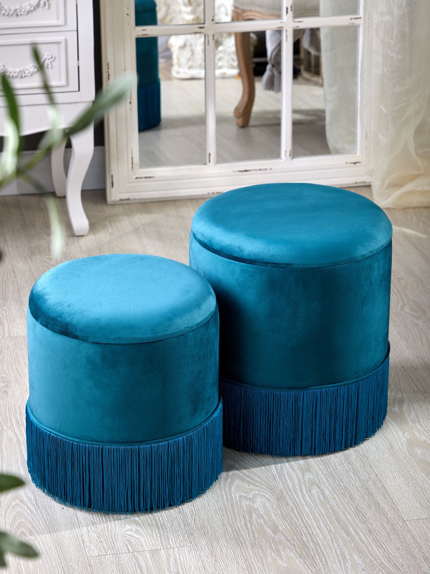 Пуфы с крышкой, набор Glasar 49-331/BM