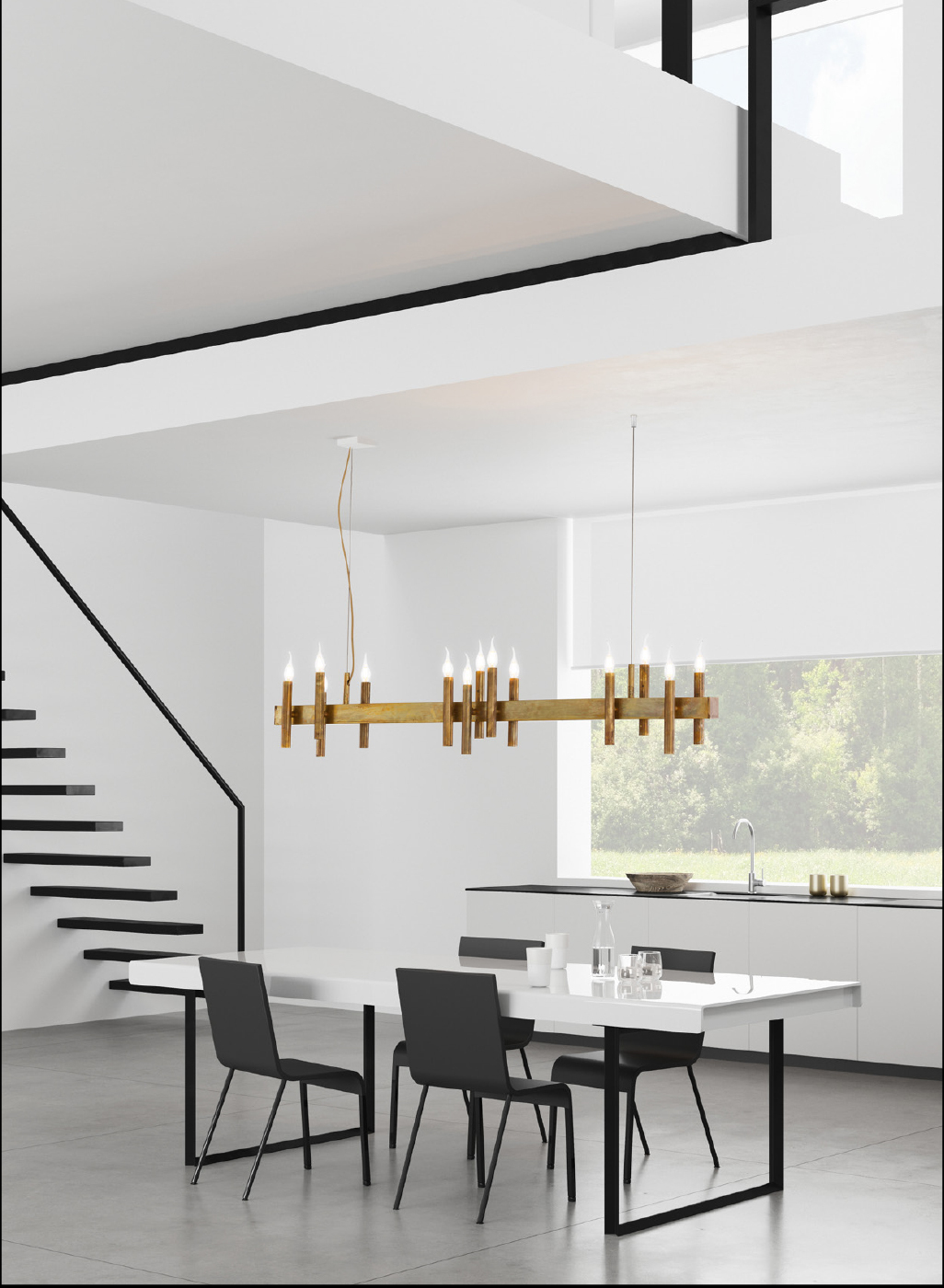 Люстра Brand Van Egmond Shiro Horizontal 150 Bur.Brass