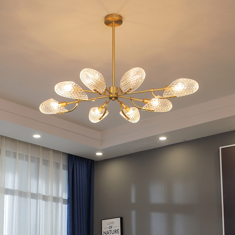 Потолочная люстра LORAINE L6 Brass Black by ImperiumLoft