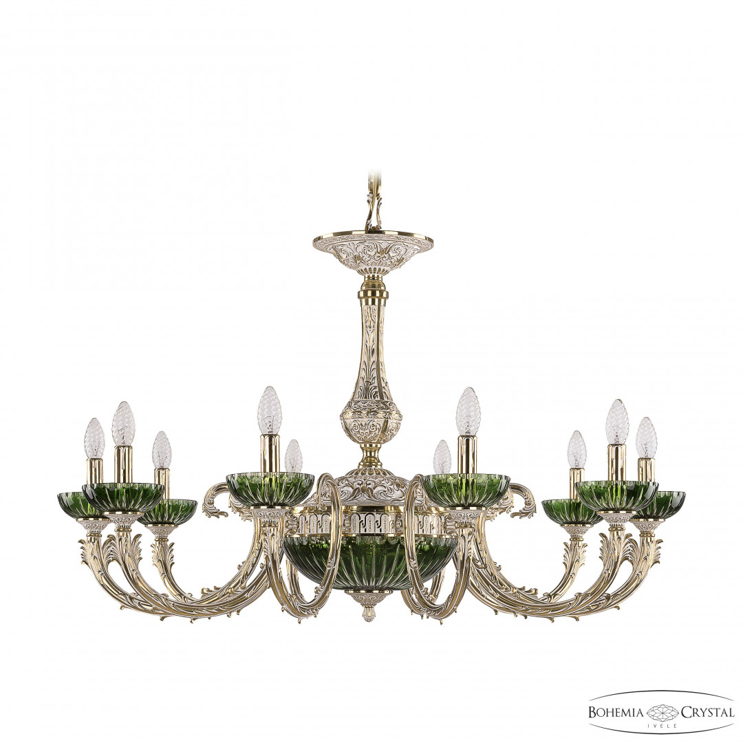 Люстра бронзовая 71109P/10/300 GW P Clear-Green/H-1K