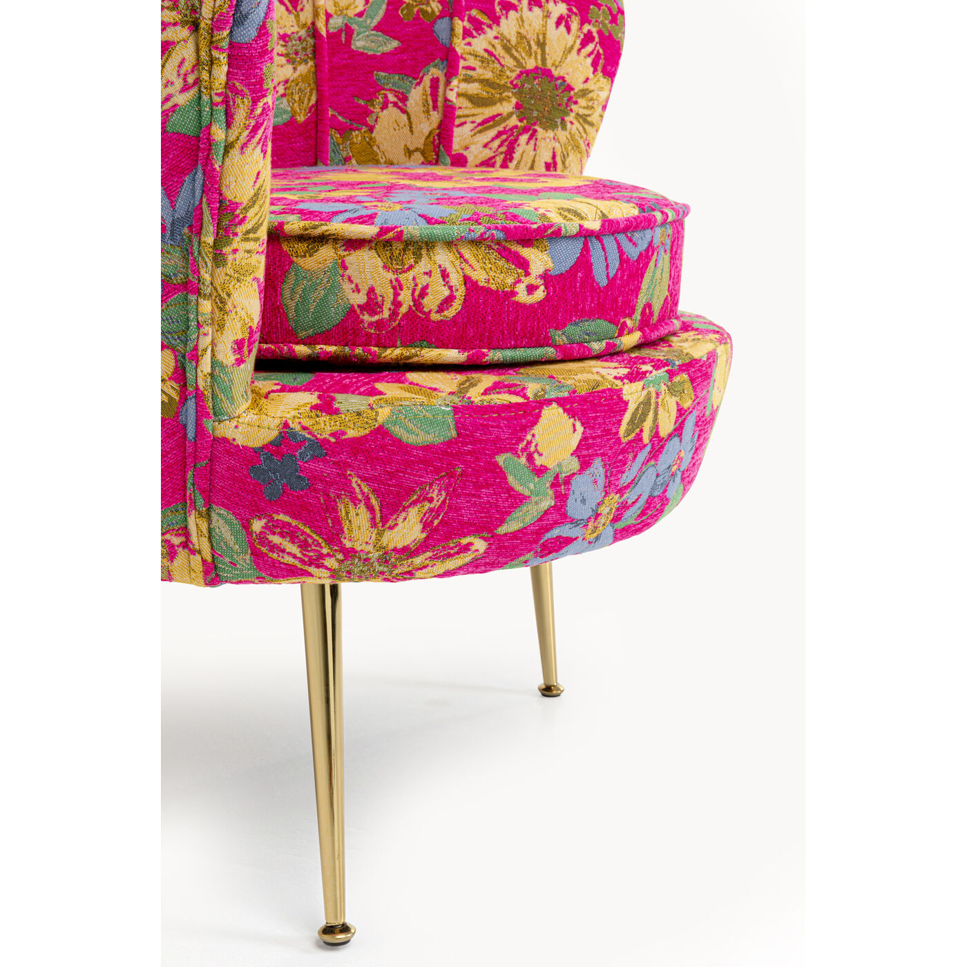 Кресло Water Lily Gold Flower Fever Pink KARE 71349