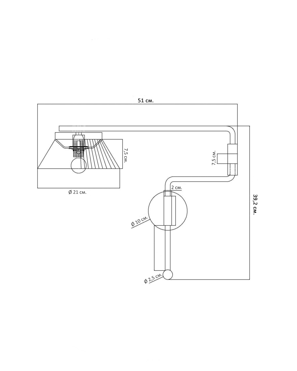 Черное поворотное бра Харриетт [Правое] Louvre Home LHLSC290324SWL