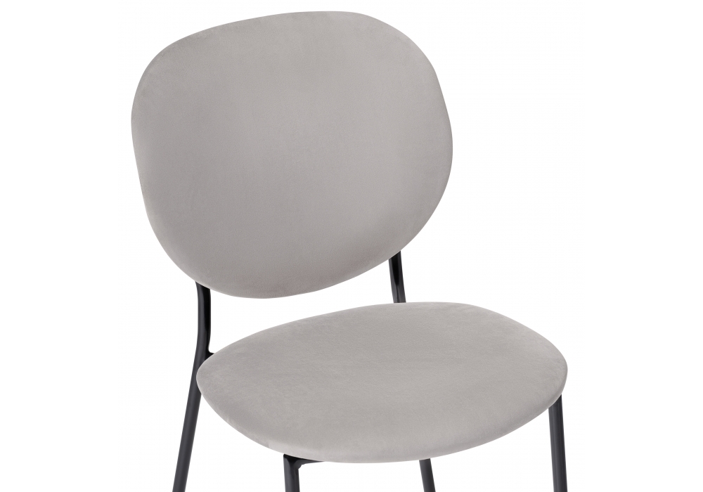 Стул Woodville Саранда серый / черный глянец 494362