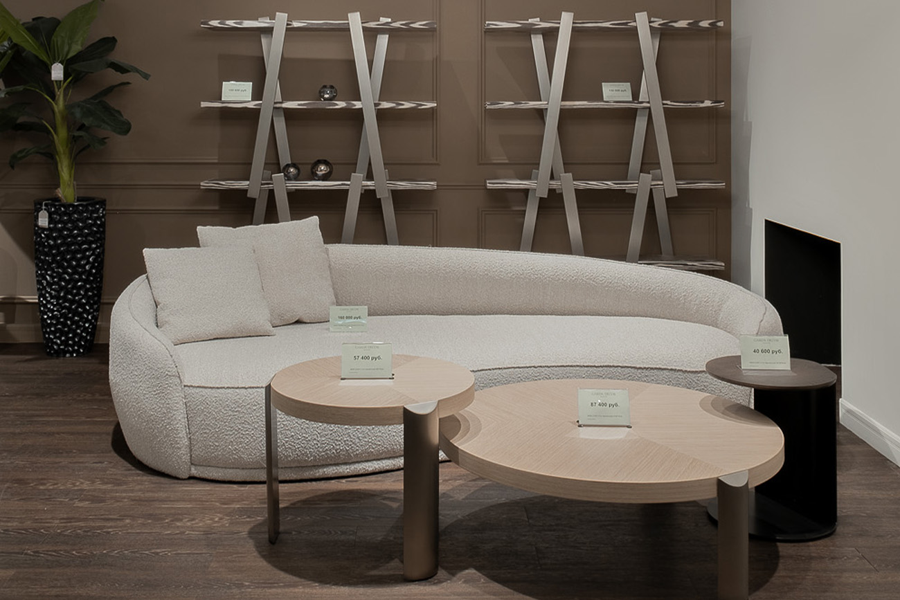 Диван трехместный GD/Toulon (левый) бежевый букле Orso BEG 257*119*72 Garda Decor GD/TOULON-3TL-ORSO BEG