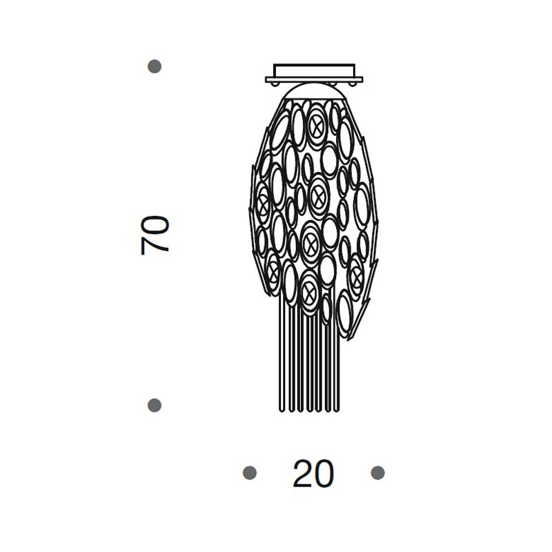 Потолочный светильник IDL 448/5PF black