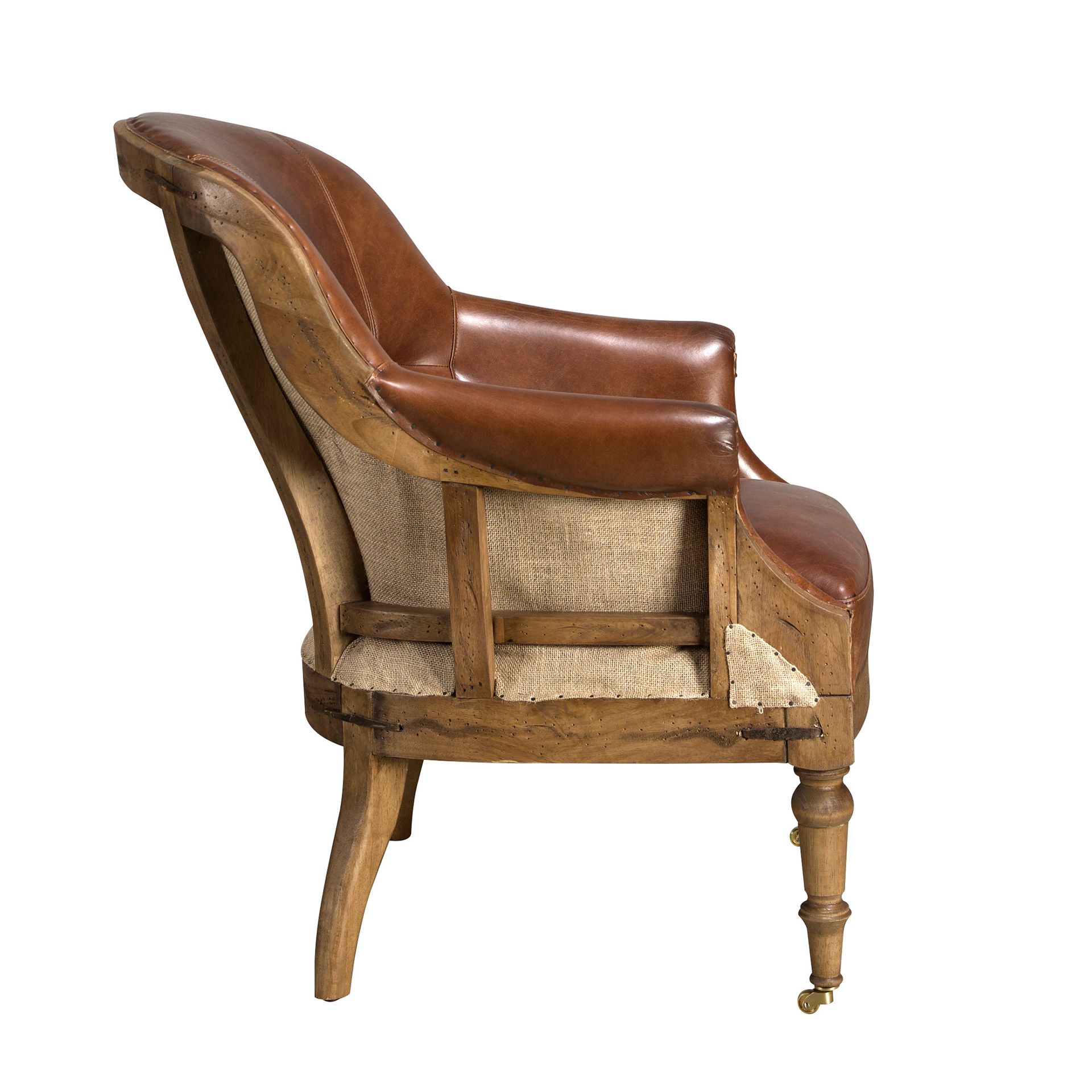 Кресло из кожи коньячно-коричневого цвета, модель 5158 Angel Cerda