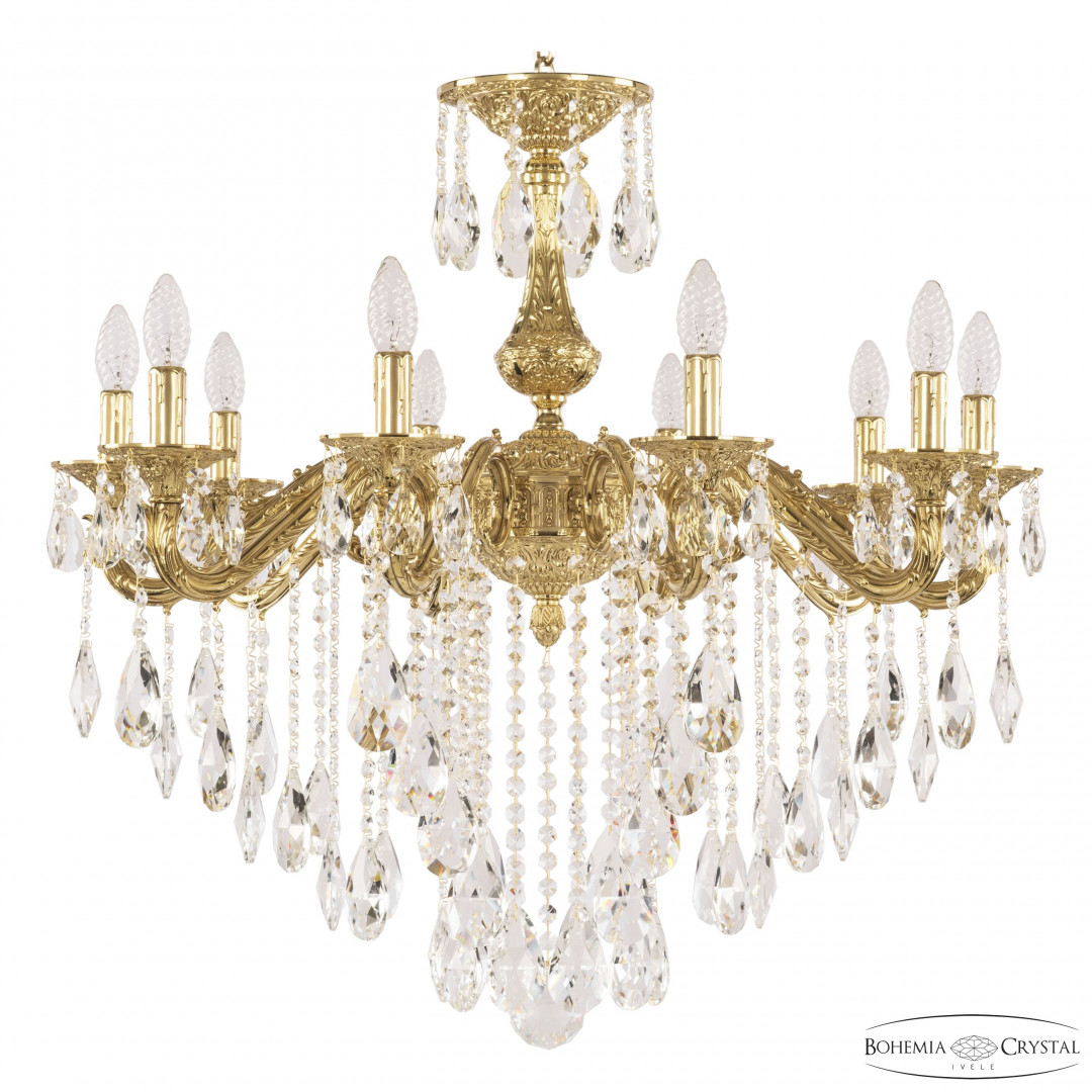 Люстра бронзовая с хрусталём 71102/10/250 B G