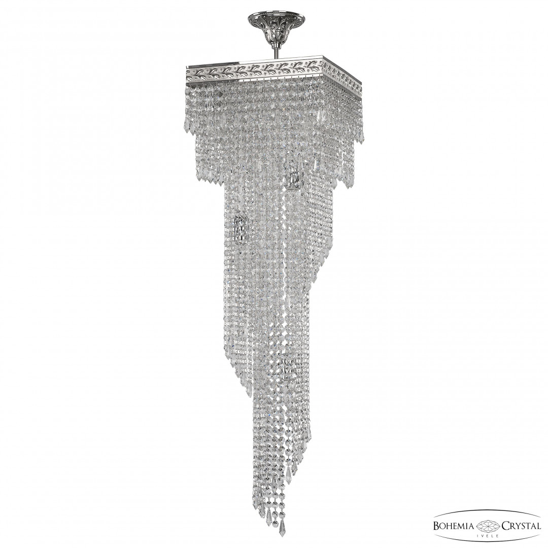 Люстра спираль хрустальная 83112/30IV-100 Ni Bohemia Ivele Crystal