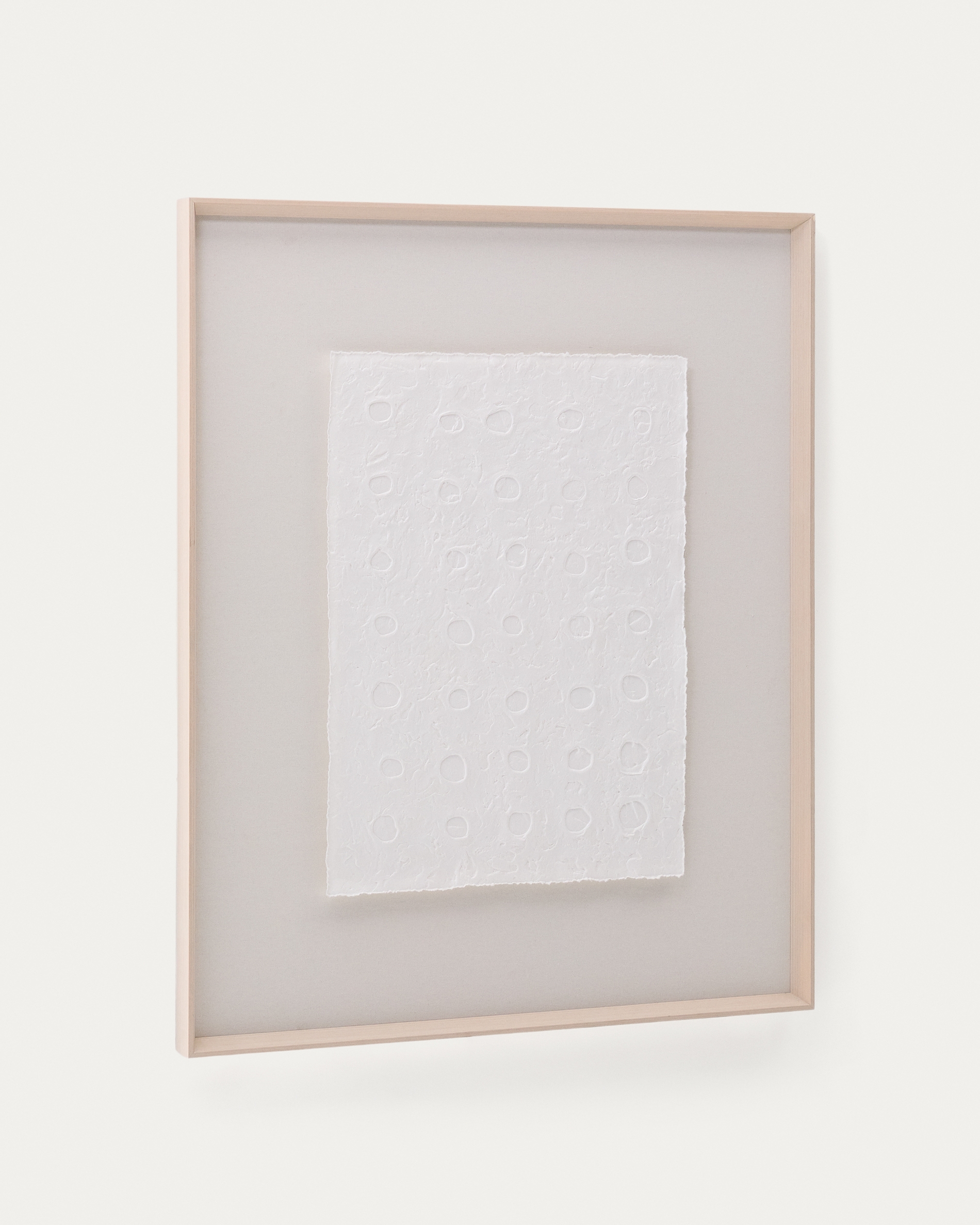 Olvin Абстрактная картина на белой переработанной бумаге с рельефным рисунком 103.6 x 123.6 cm La Forma (ex Julia Grup)