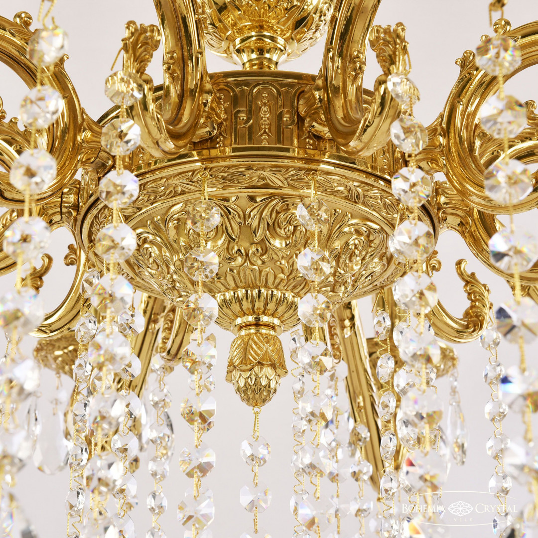 Люстра бронзовая с хрусталём 71102/10/250 B G