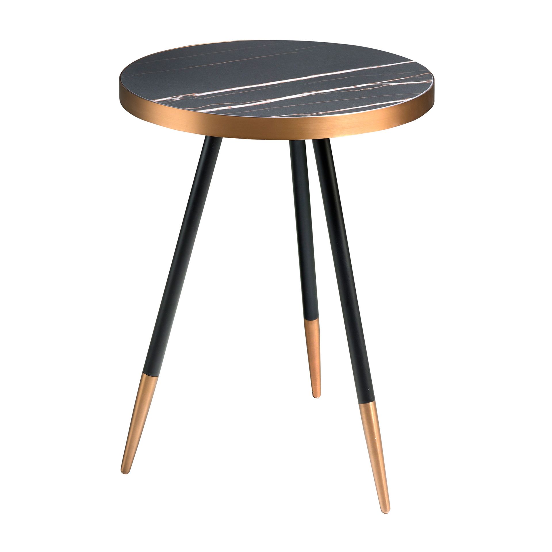 Круглый журнальный столик из стали и керамики CT1015-1AA /2069 Angel Cerda