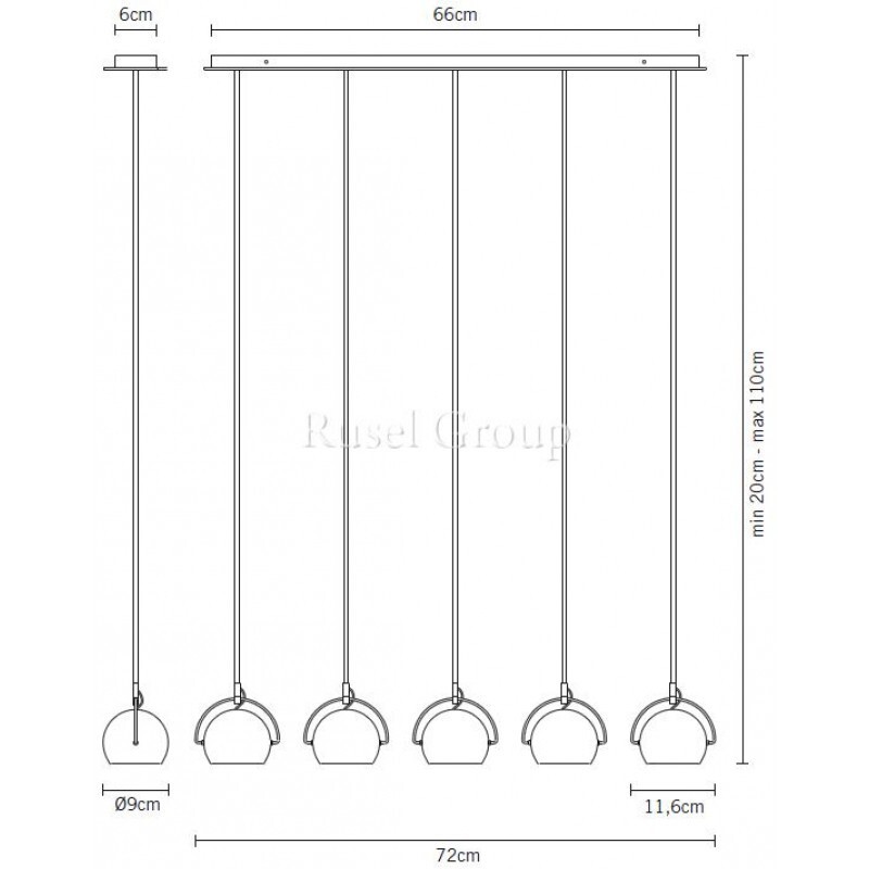 Подвесной светильник Fabbian Beluga Steel D57 A13 15