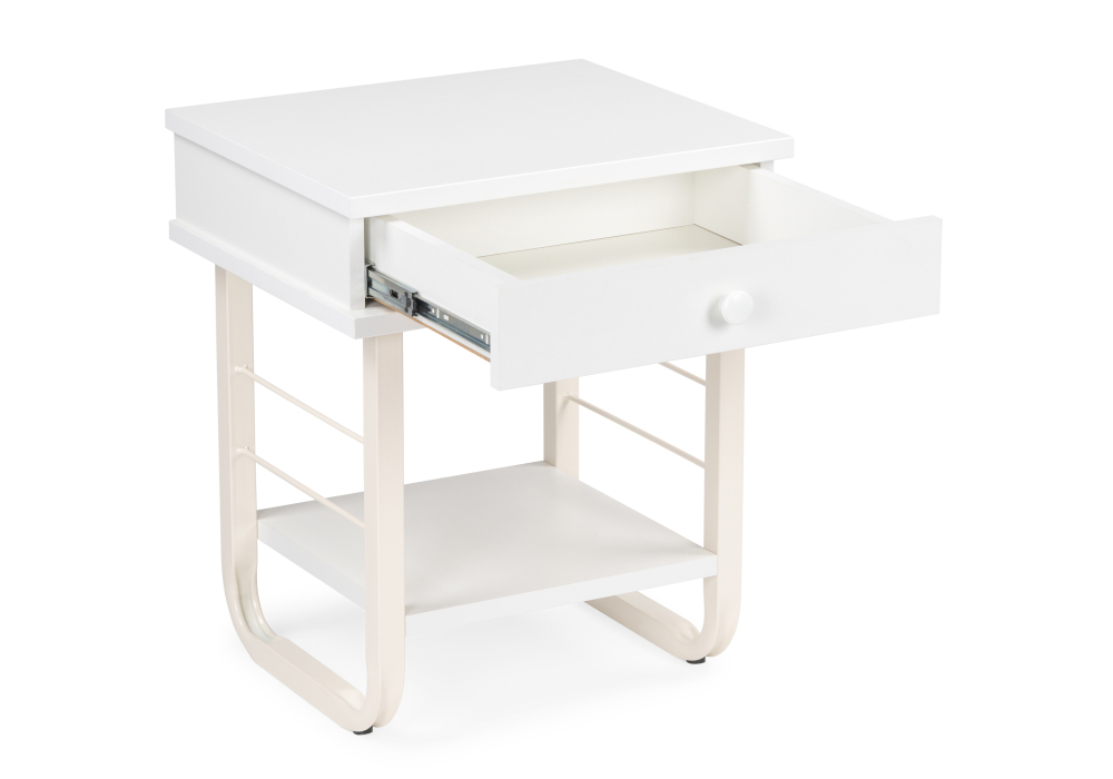 Тумба прикроватная Woodville Малгома белая 511606