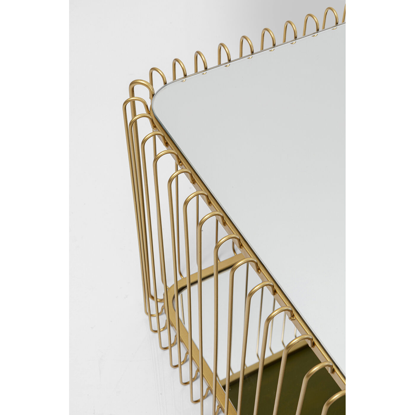 Стол кофейный Wire Double Brass 120x60 см KARE 87817