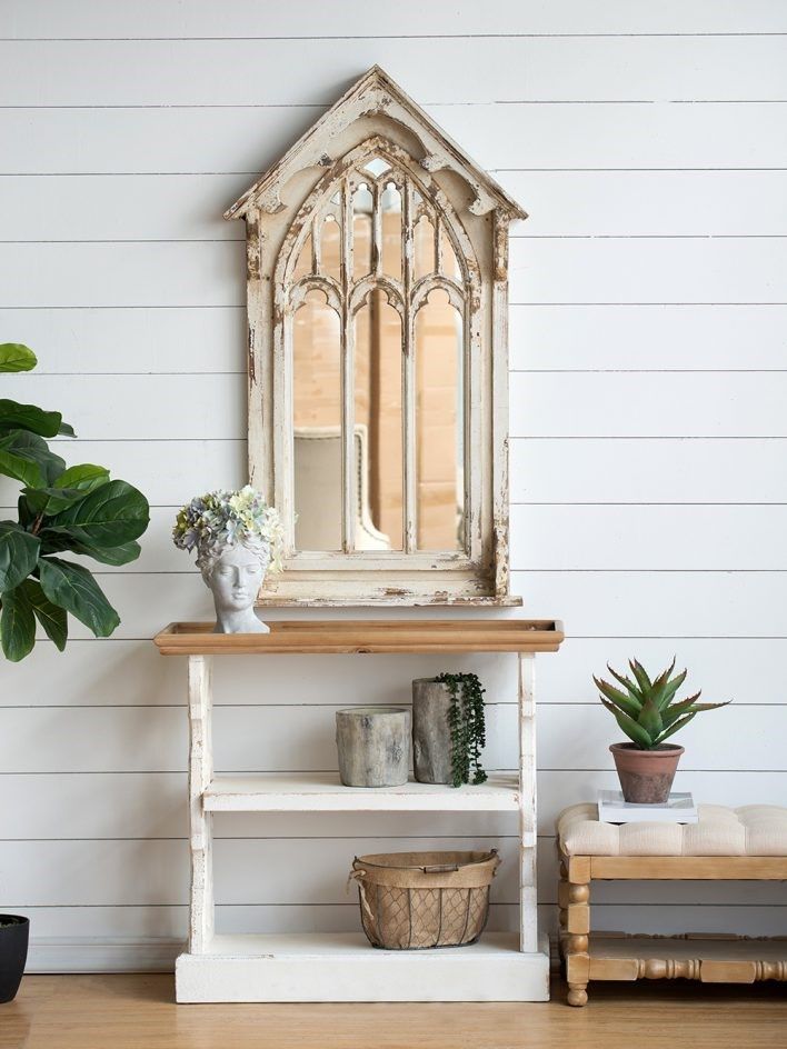 Консоль пристенная Античность, с -мя полками Glasar 44526-DS