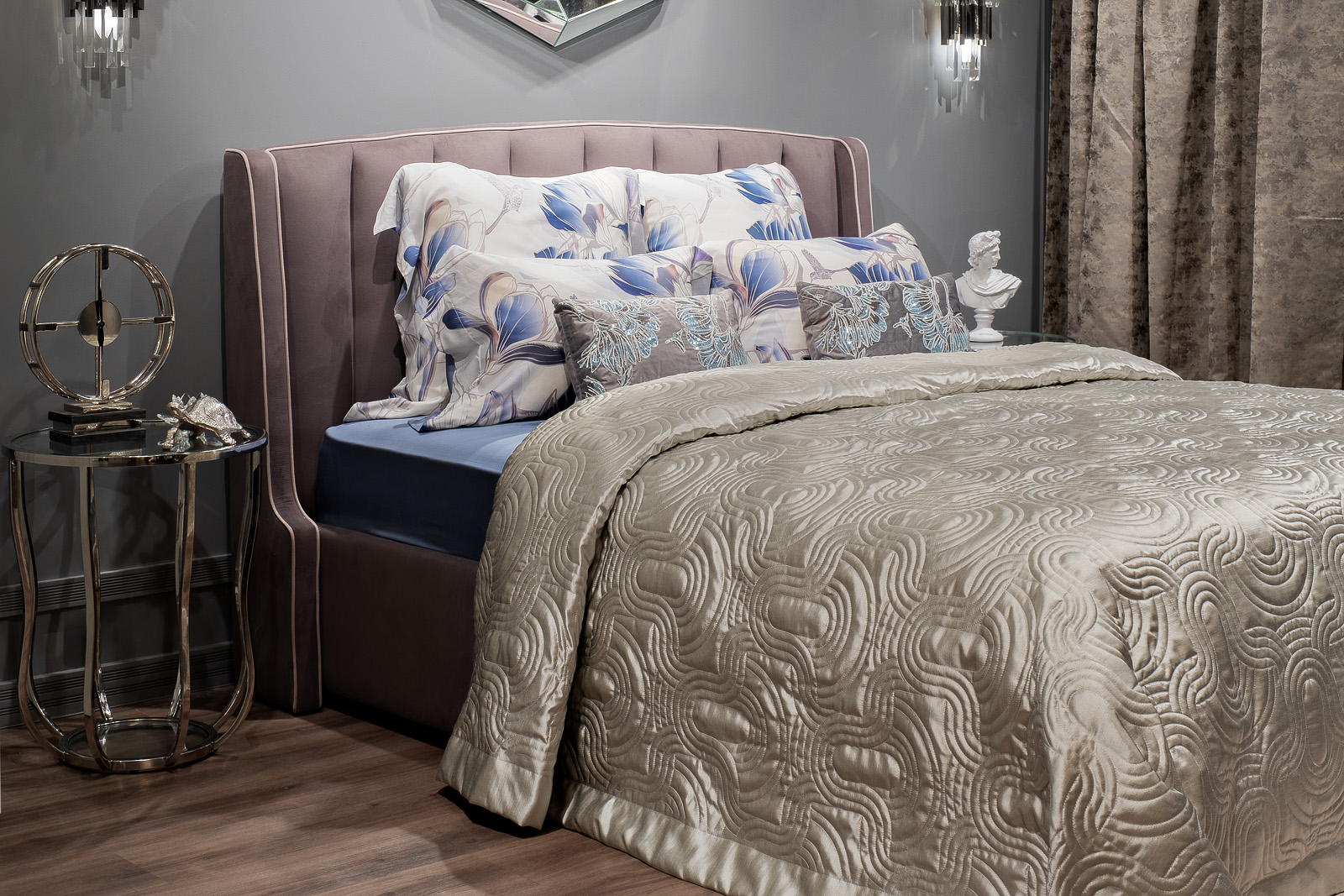 Покрывало Euphoria 12 Аморе 260*260 со стежкой Garda Decor 121GD-12129