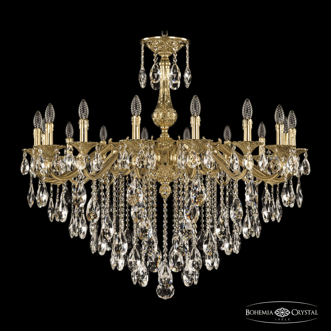 Люстра бронзовая с хрусталём 72102/16/360 B G