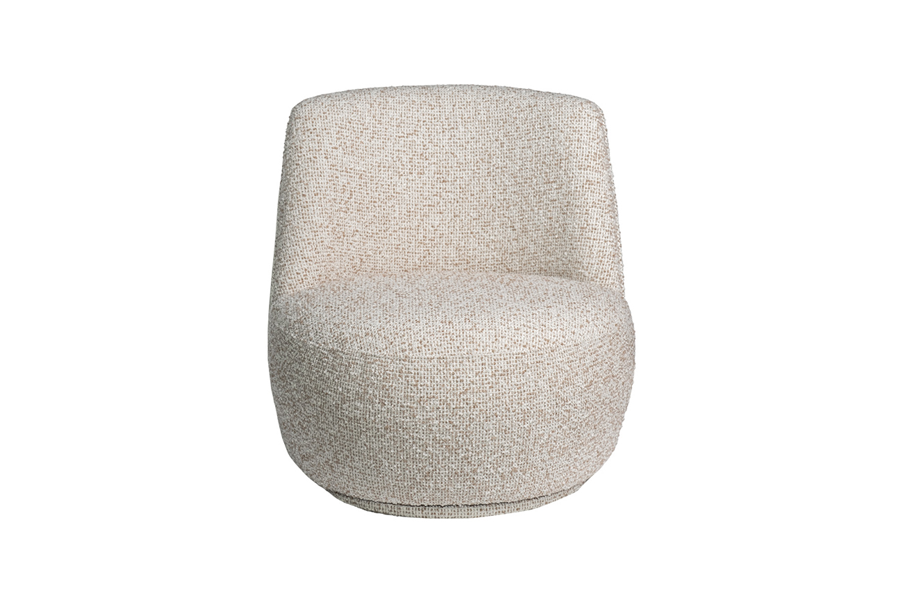 Кресло Rivoli поворотное рогожка бежевый 73*75*75 Garda Decor ZW-24057