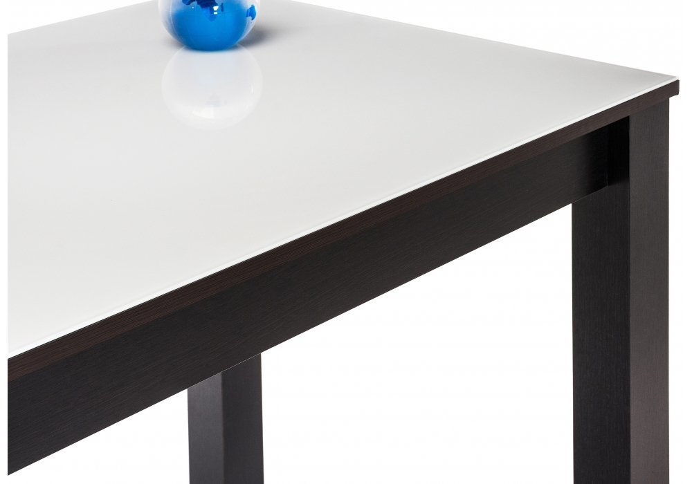 Стол стеклянный Woodville Раймунд венге / белый 462105