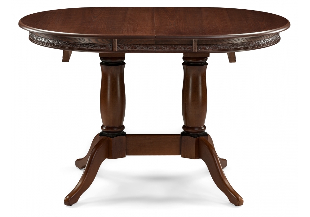 Стол деревянный Woodville Кантри 120 орех с коричневой патиной 406083