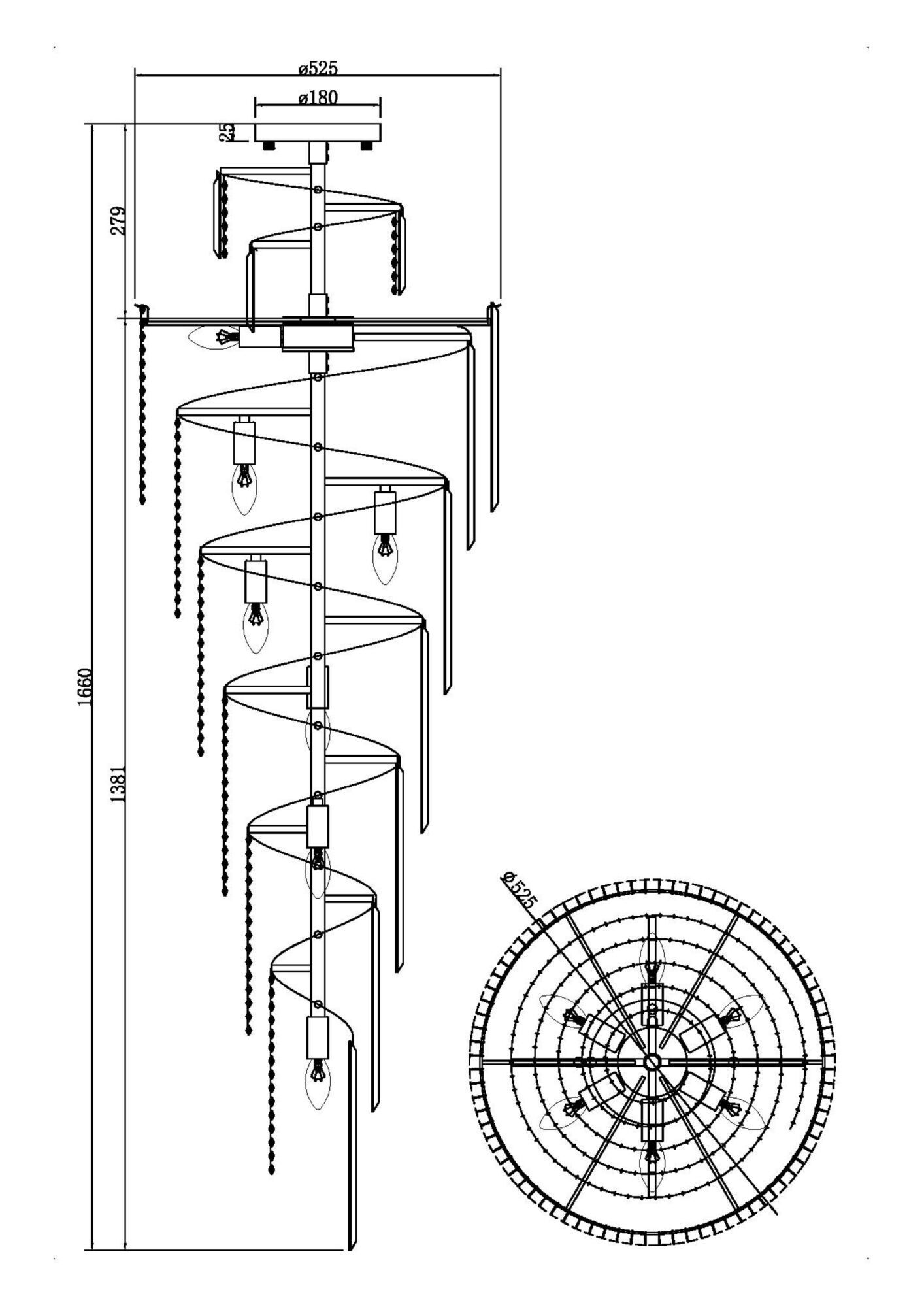 Подвесной светильник Maytoni RC006PL-12CH