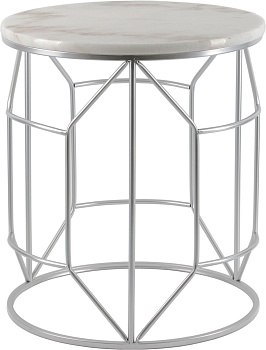 Столик интерьерный с белым мрамором Glasar 54-193