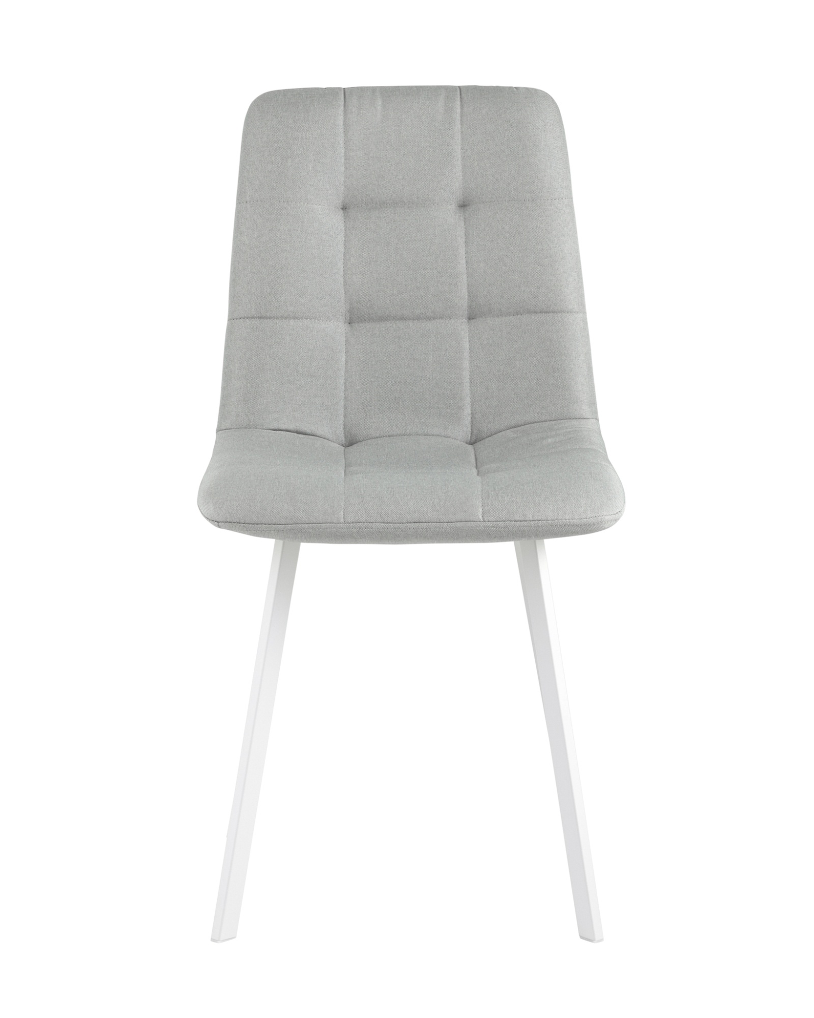 Стул Chilly рогожка светло-серый ножки белые Stool Group
