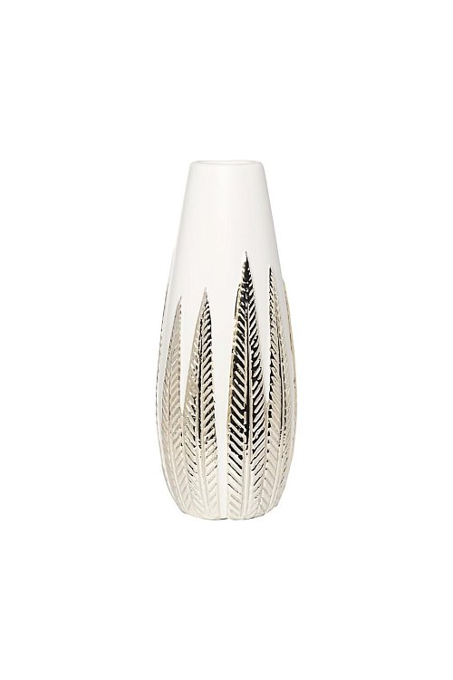 Ваза белая с декором Garda Decor 18H2840L-19