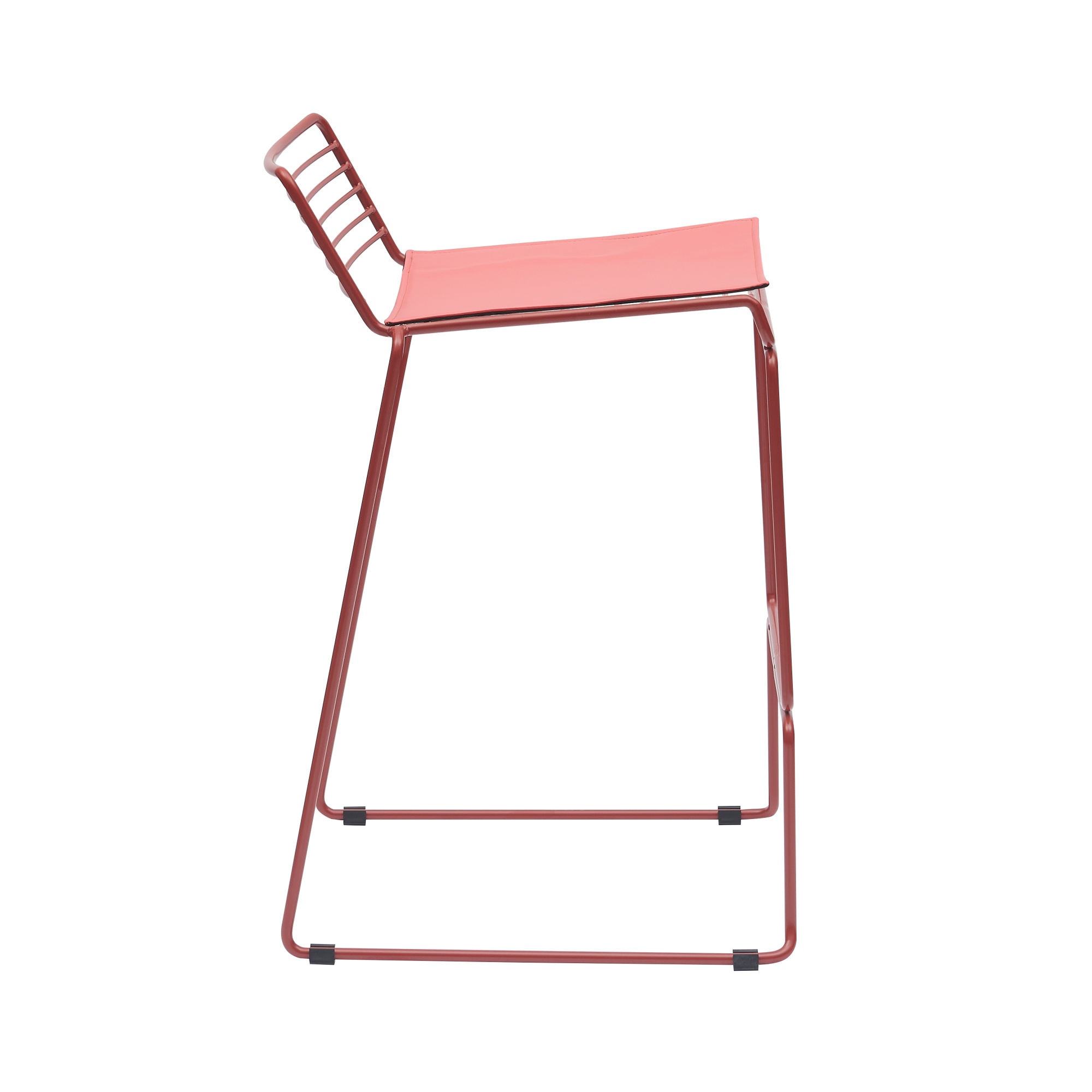 Стул полубарный Danny бордовый с подушкой Stool Group