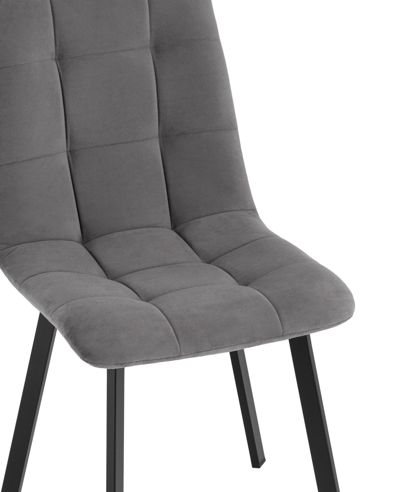 Стул Oliver Square велюр темно-серый Stool Group