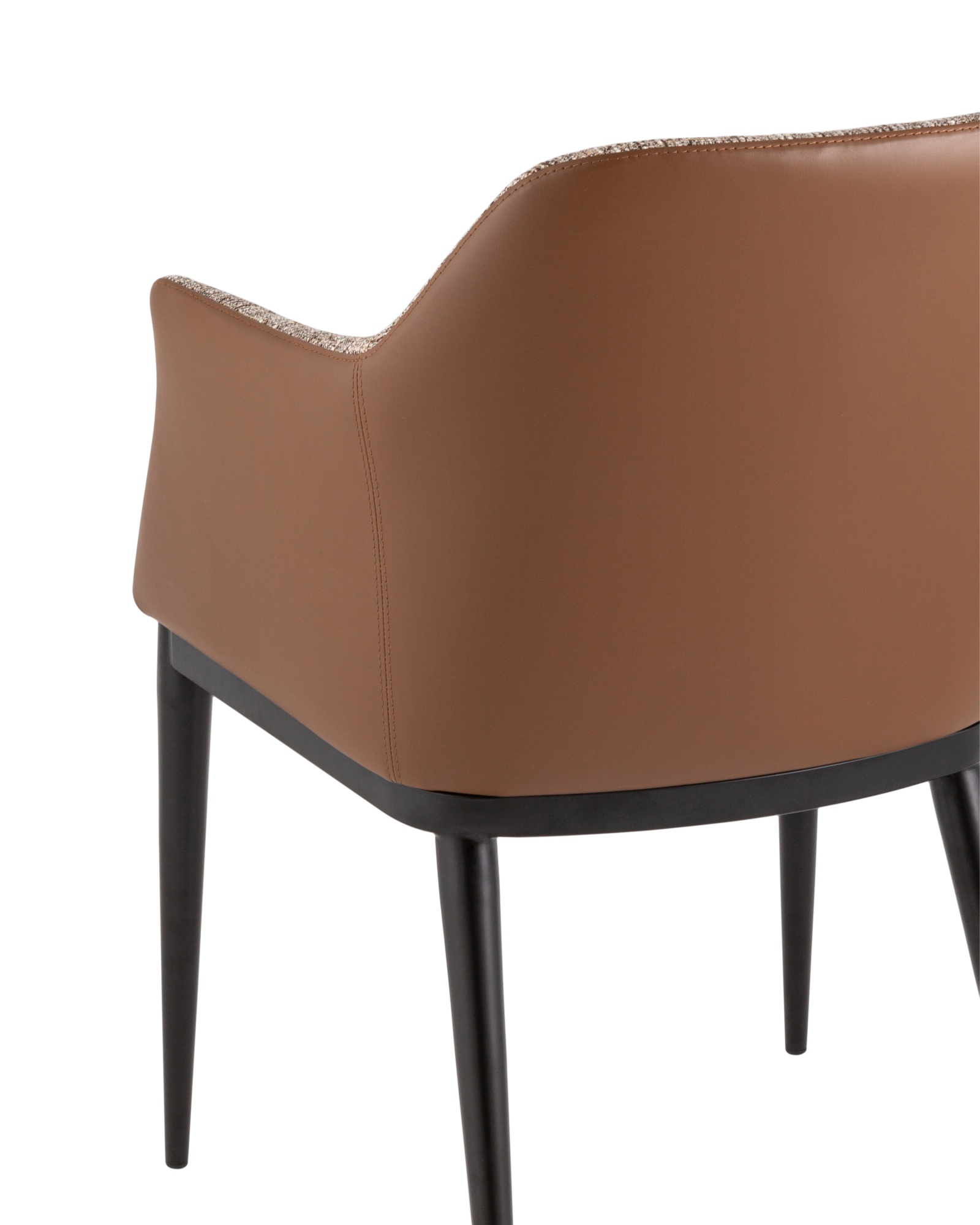 Стул обеденный Itan коричневый с коричневой экокожей Stool Group