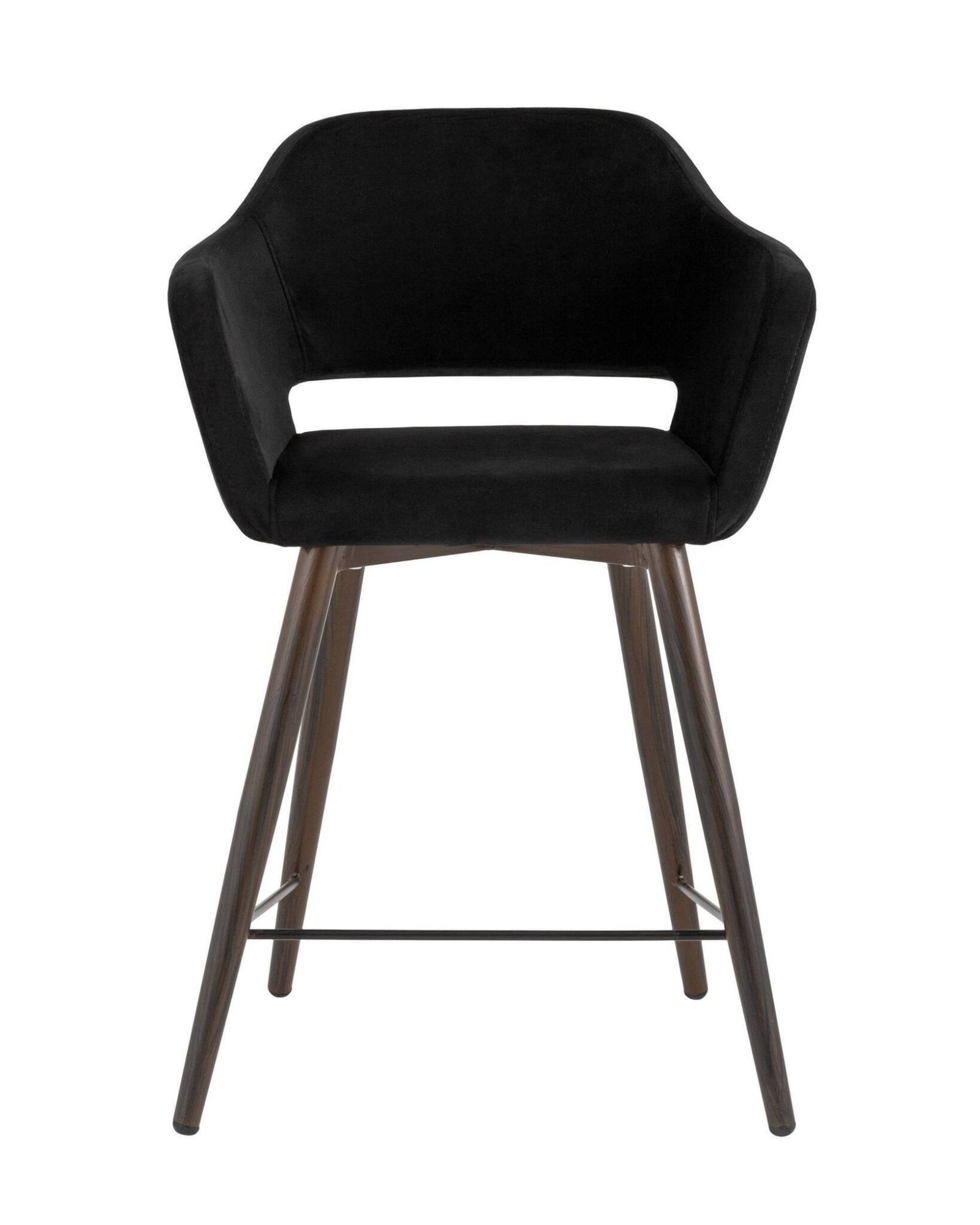 Стул полубарный Саймон велюр черный Stool Group