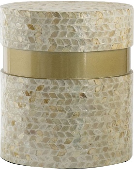 Столик акцентный с отделкой раковинами устриц Glasar 48744