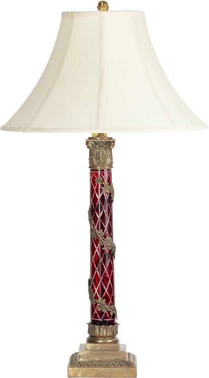 Светильник с абажуром Glasar GL231/RED
