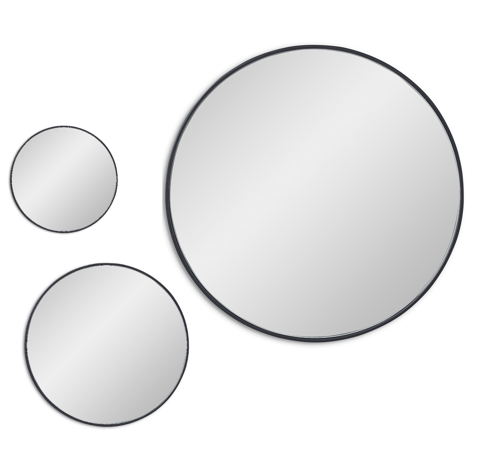 Mars Black Сет из 3-х зеркал Ø55, Ø30, Ø20 см Art-Zerkalo SM015BL