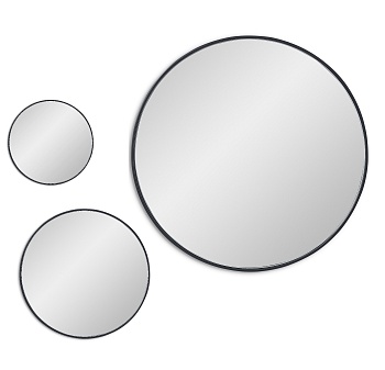 Mars Black Сет из 3-х зеркал Ø55, Ø30, Ø20 см Art-Zerkalo SM015BL