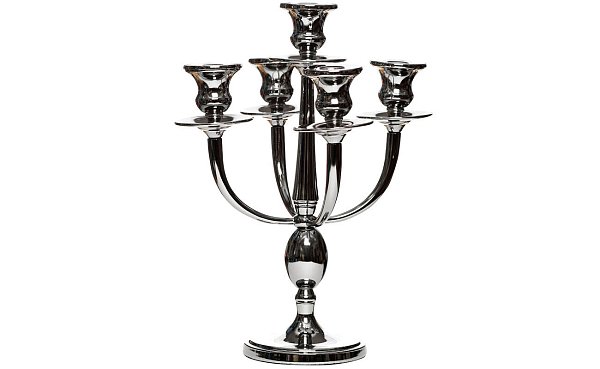 Канделябр серебристый пятирожковый Garda Decor 2K3115033