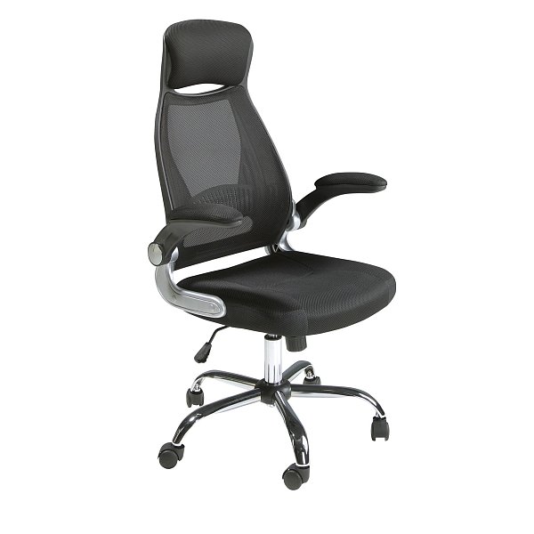 Поворотное офисное кресло 4140/MLM611573 из черной ткани Angel Cerda