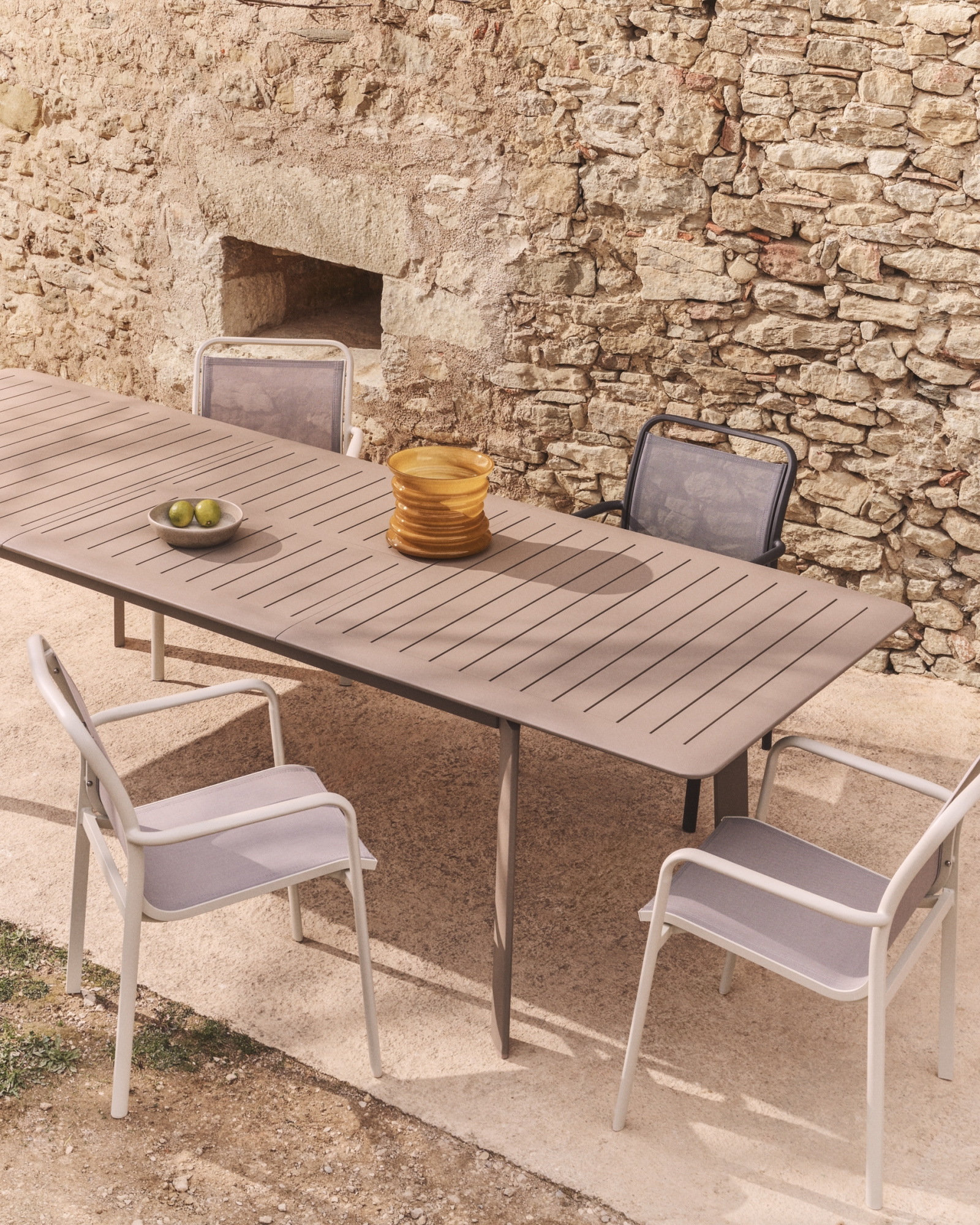 Уличный стул Luri из графитового алюминия и серого текстиля La Forma 482564